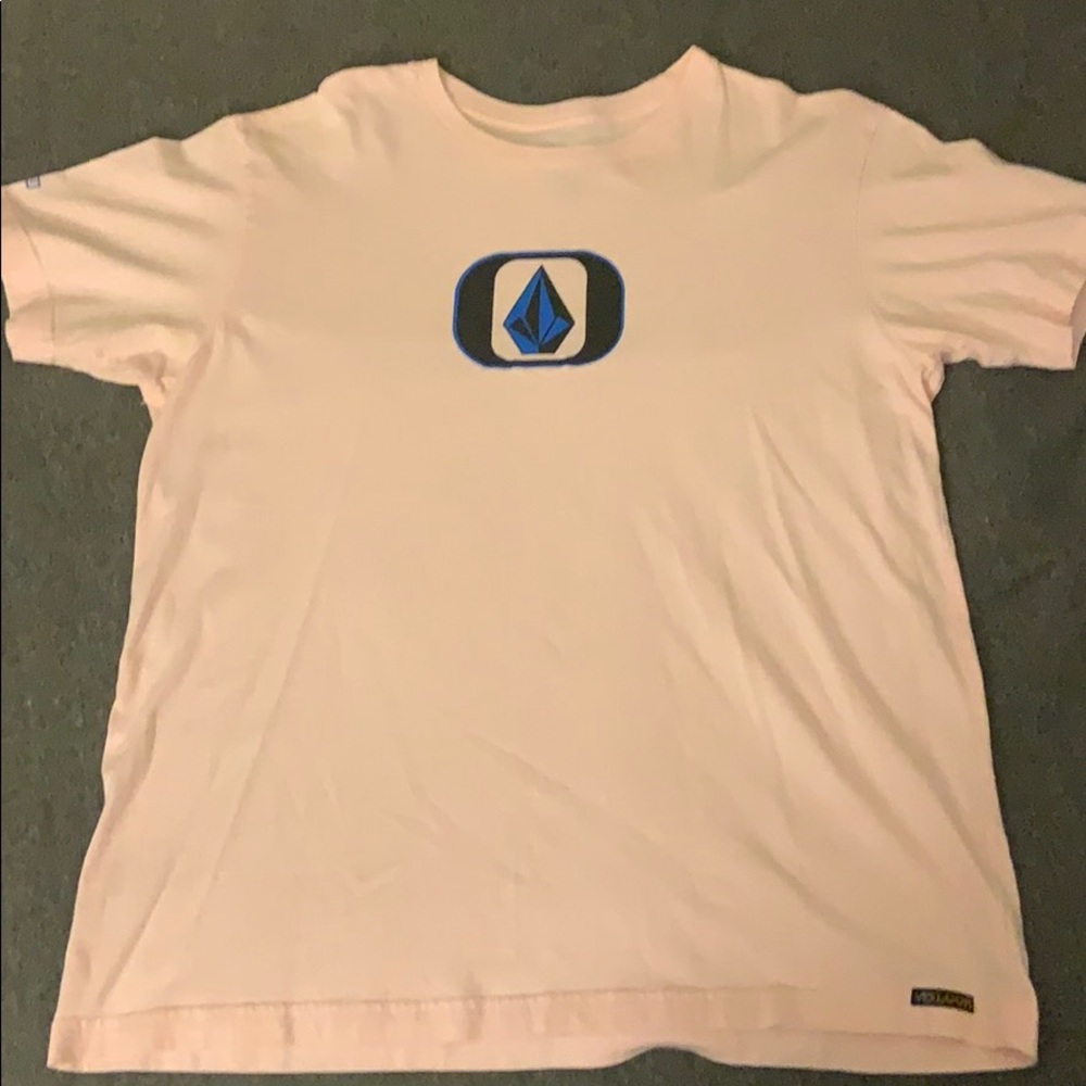 Pink and blue Volcom T shirt